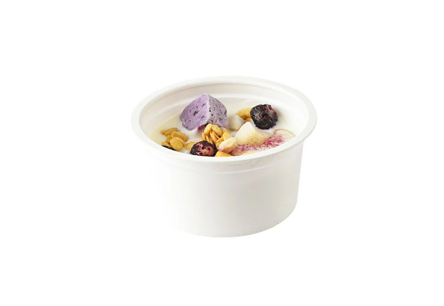 Plastic 4 oz White Yogurt Cup