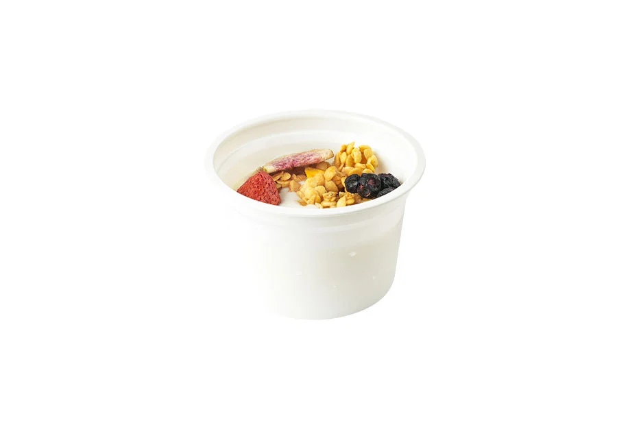 Plastic 4 oz White Yogurt Cup