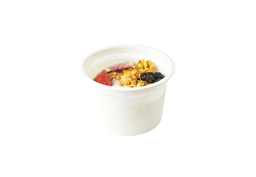 Plastic 4 oz White Yogurt Cup