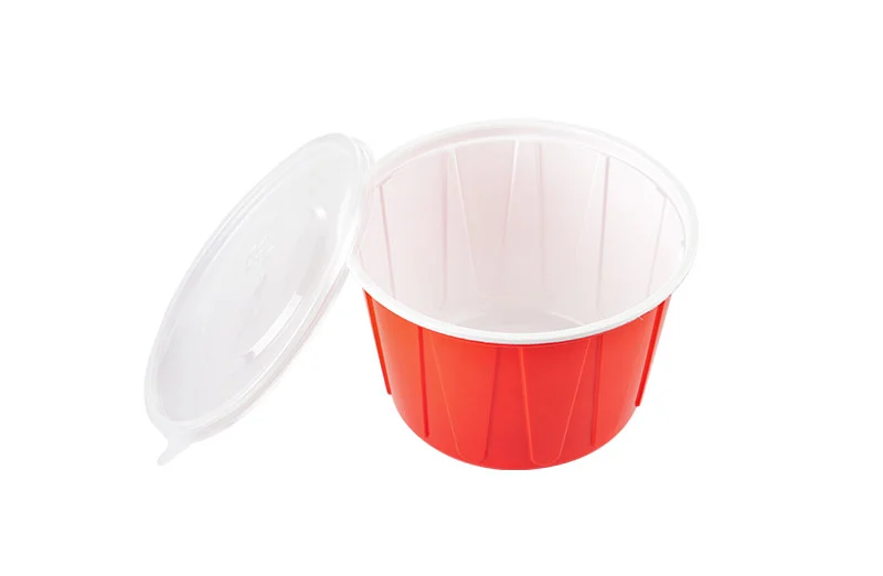 1000ml Red And White Lunch Bowl