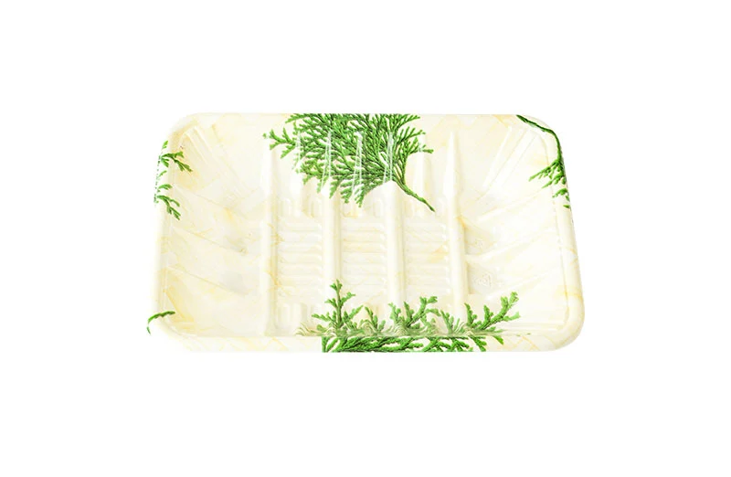Rectangle Plastic Tray With Wood Grain