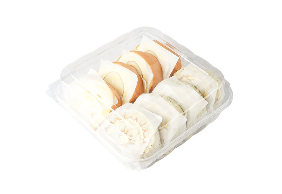 Wholesale Disposable Clamshell Plastic Bakery Packaging Box