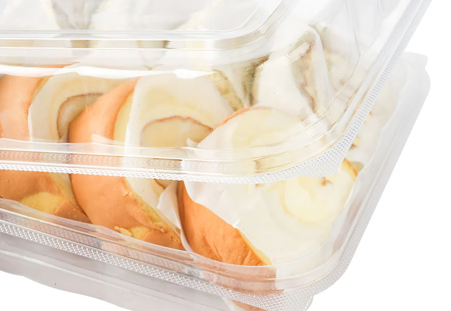 Wholesale Disposable Clamshell Plastic Bakery Packaging Box