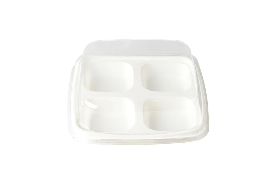 4-compartment Dessert Plastic Box