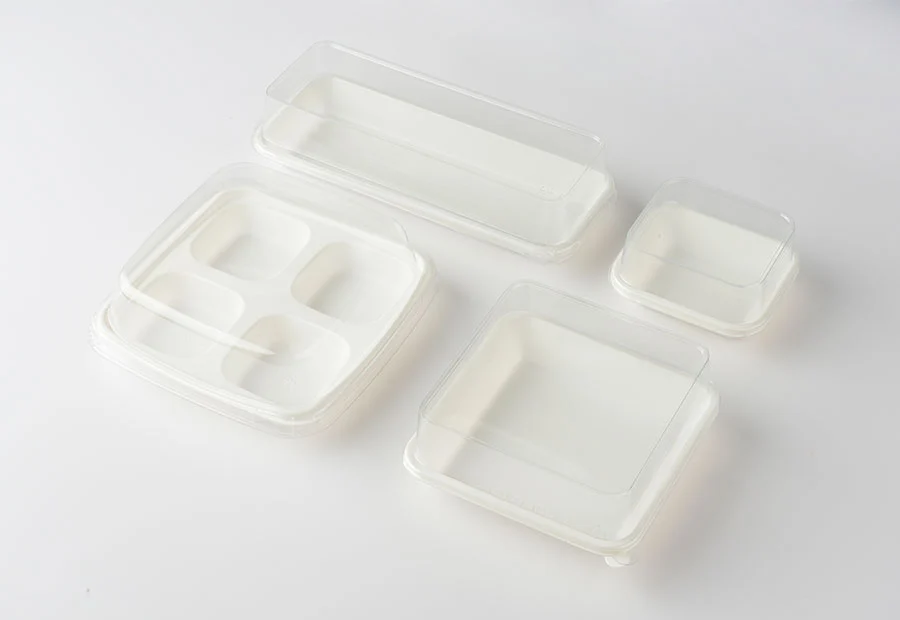 4-compartment Dessert Plastic Box