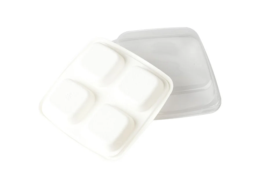 4-compartment Dessert Plastic Box