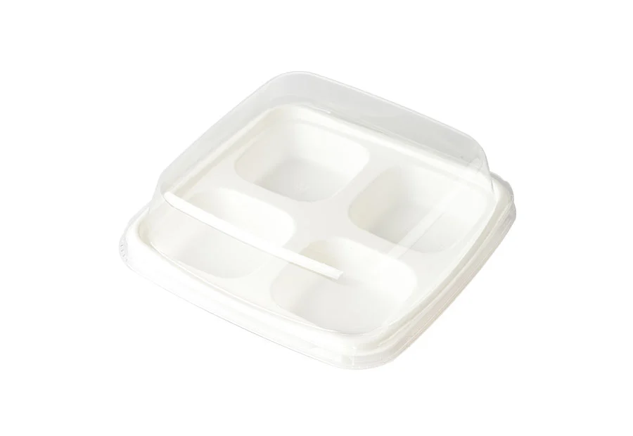 4-compartment Dessert Plastic Box