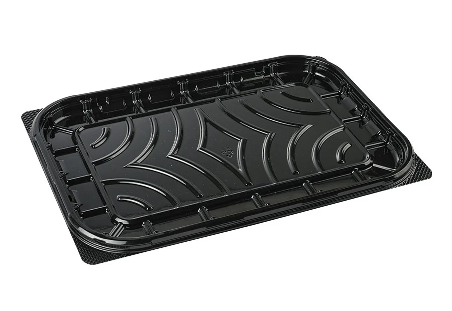 Black Large Plastic Box With PET Clear Lid