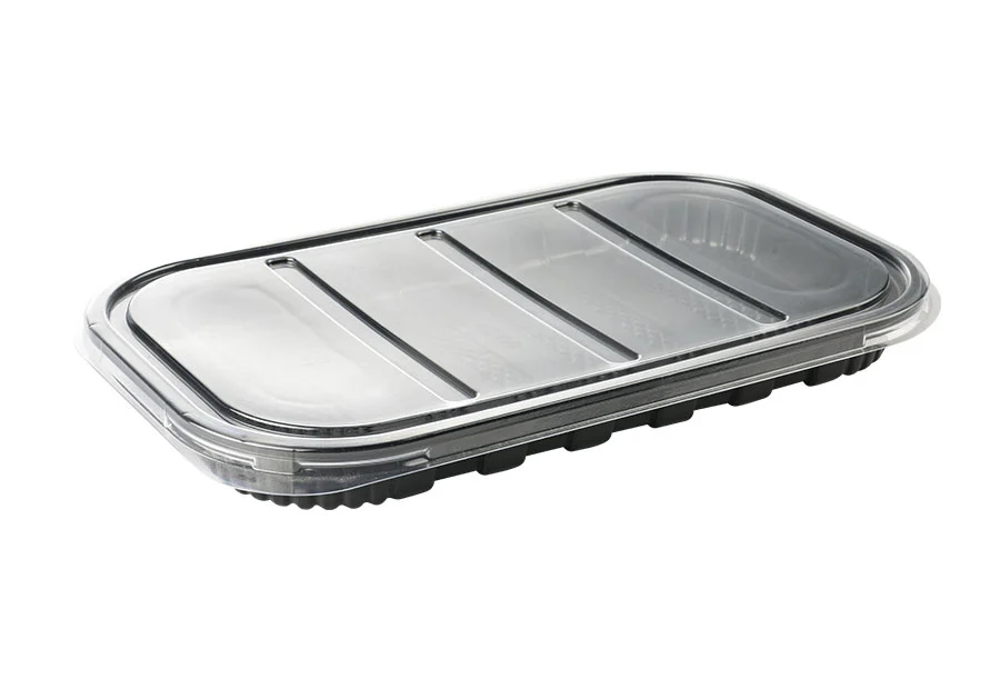 PP Black Container With PET Lid