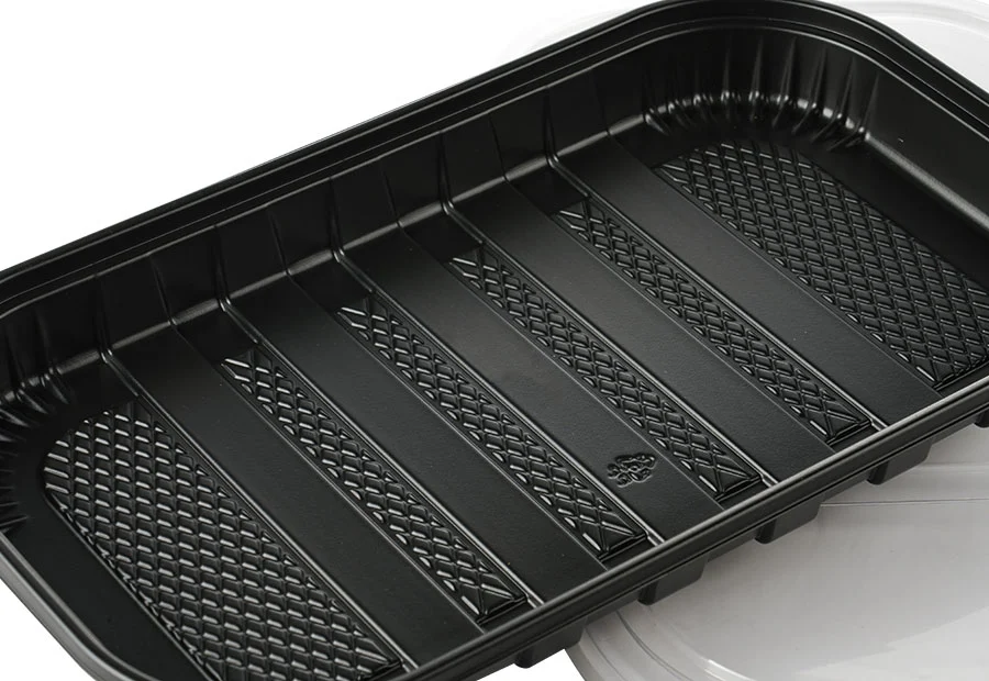 PP Black Container With PET Lid