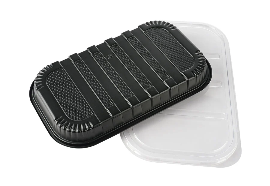 PP Black Container With PET Lid