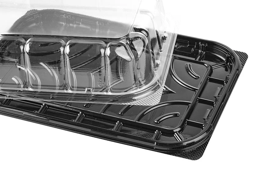 Rectangle Black Bakery Box With Lid