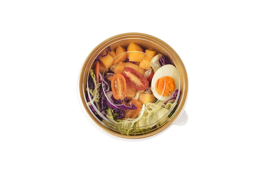 16 oz Custom Sealed Disposable Paper Bowl with Lid