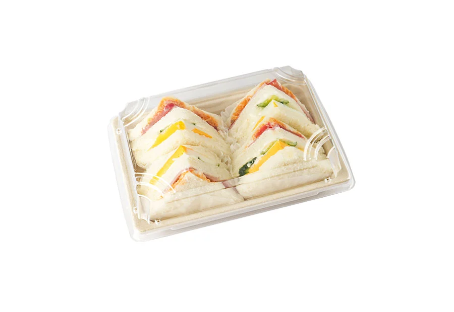 Biodegradable Sugarcane Pulp Tray With Lid