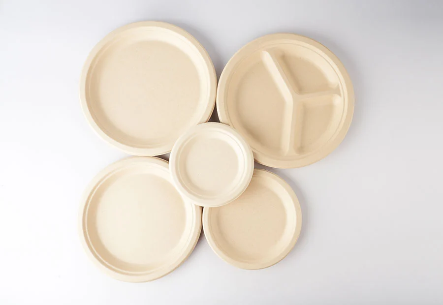 6-Inch Round Sugarcane Pulp Tray