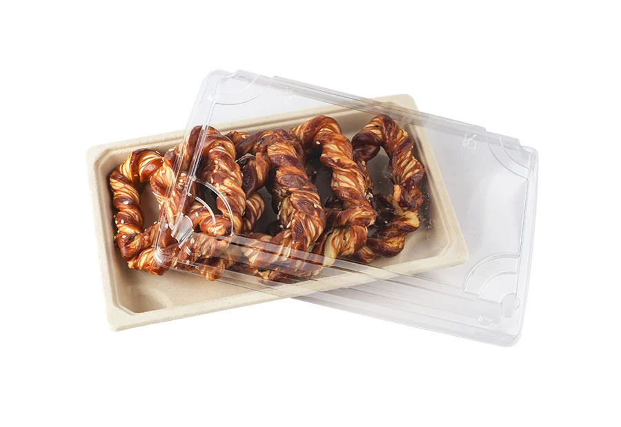Customizable Waterproof And Oilproof Sugarcane Pulp Disposable Tray