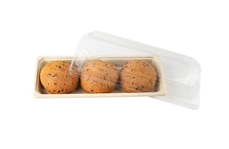Sugarcane Pulp Tray With Lid