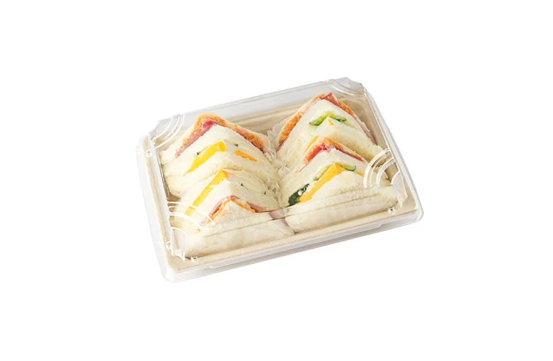 Biodegradable Sugarcane Pulp Tray With Lid