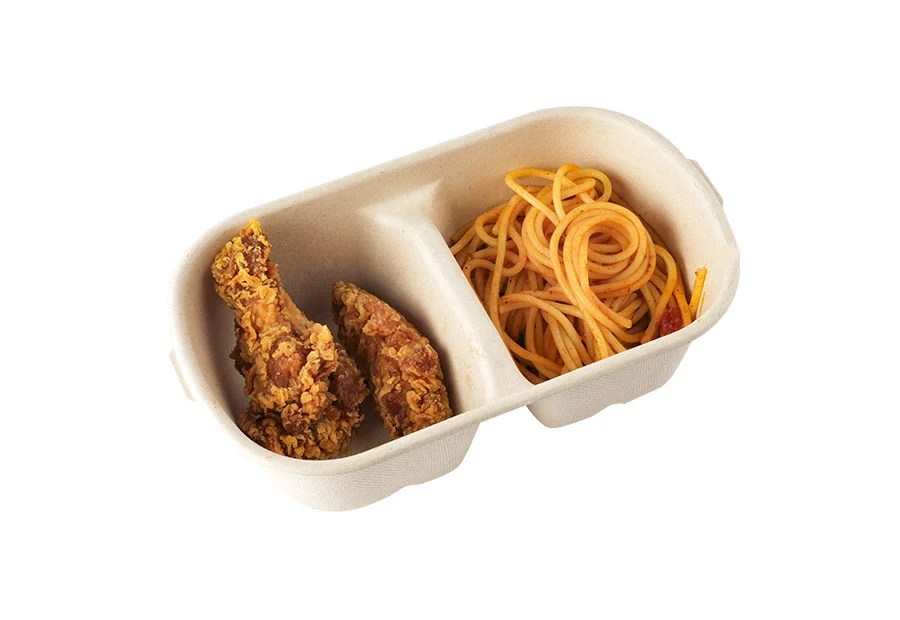 Two Food Packaging Containers With Identical Compartments