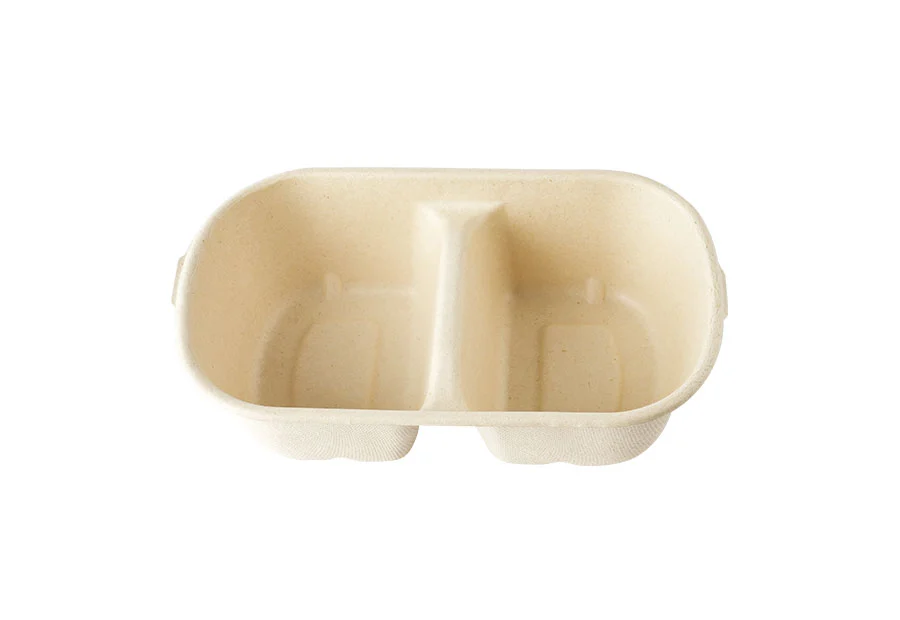 Two Food Packaging Containers With Identical Compartments
