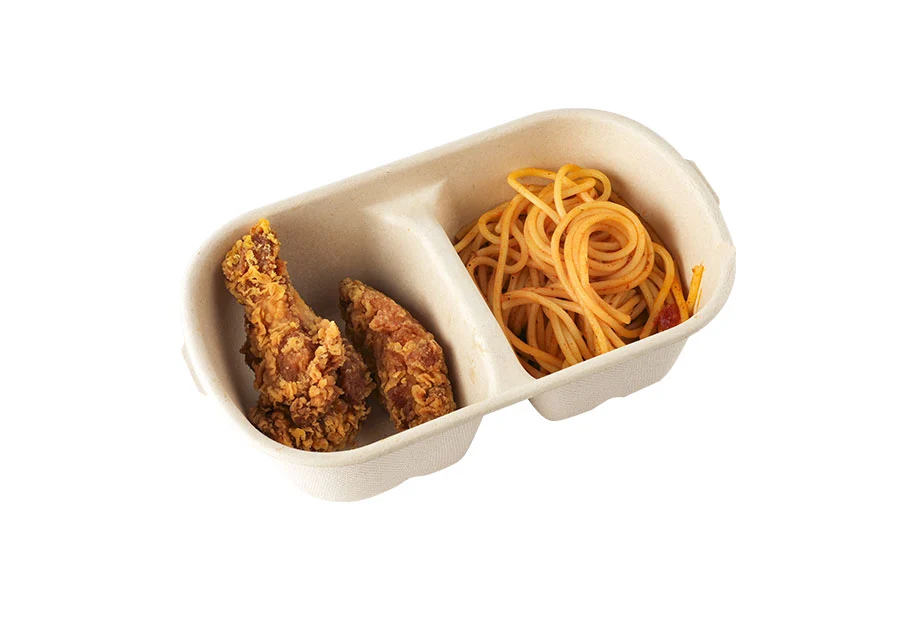 Two Food Packaging Containers With Identical Compartments