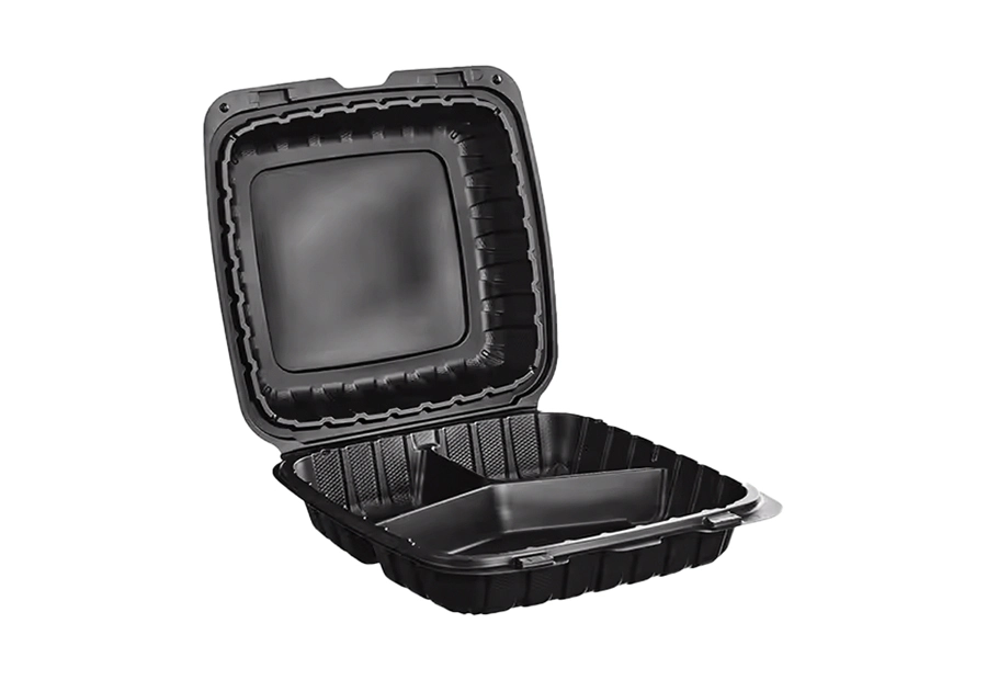 9-inch multi-compartment MFPP hinged container