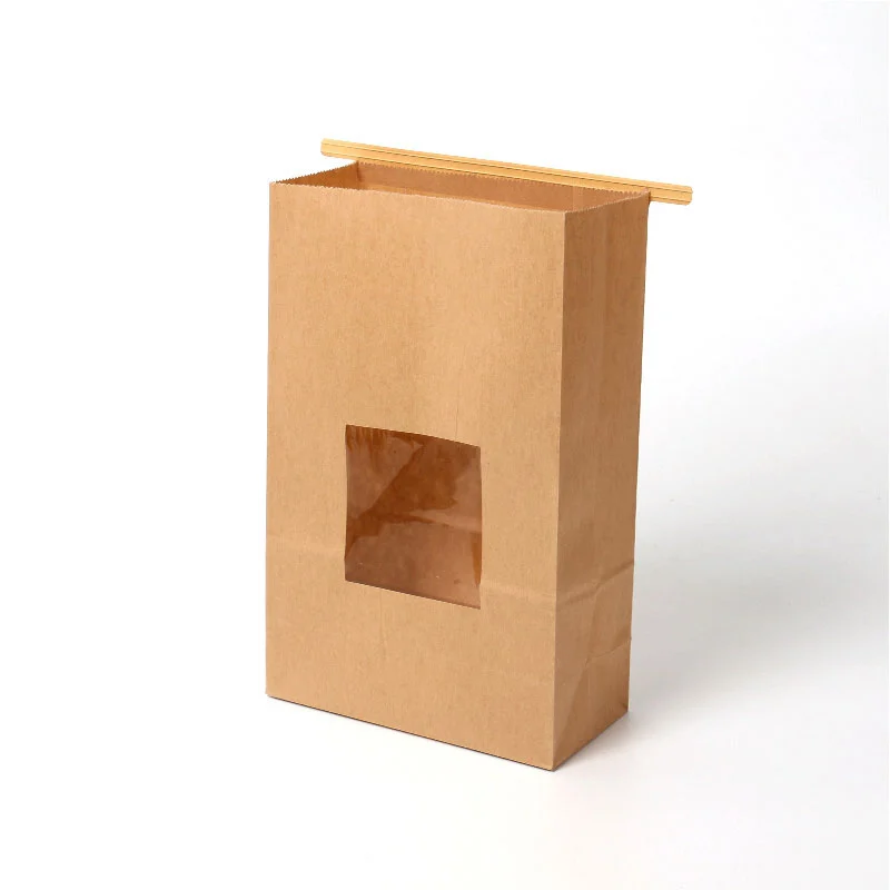 Biodegradable Custom Paper Bags with Clear Window Wholesale
