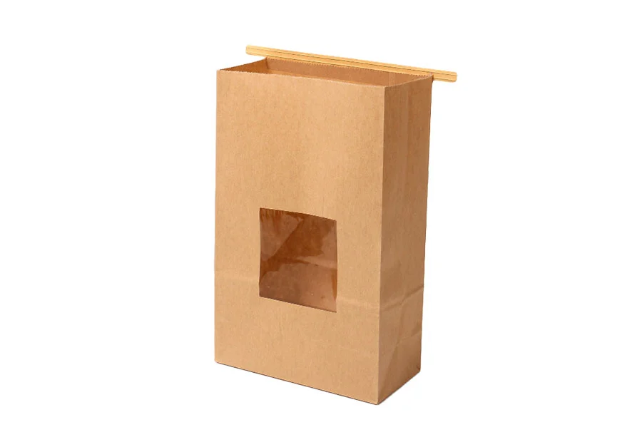 Biodegradable Custom Paper Bags with Clear Window Wholesale