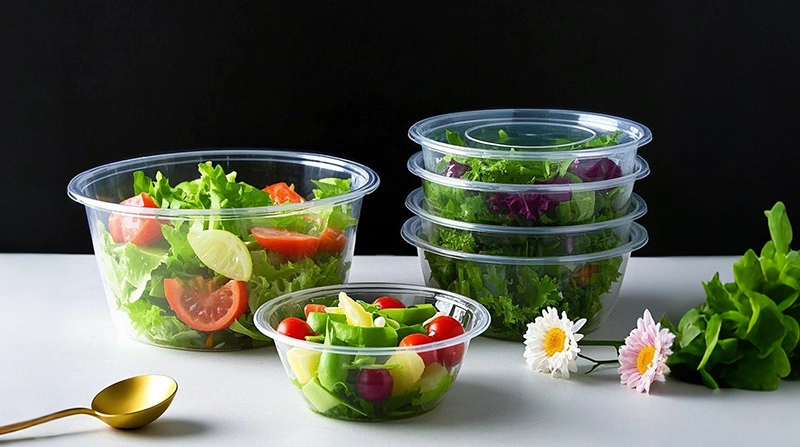Disposable Transparent Salad Bowl Made of Food-Grade Material