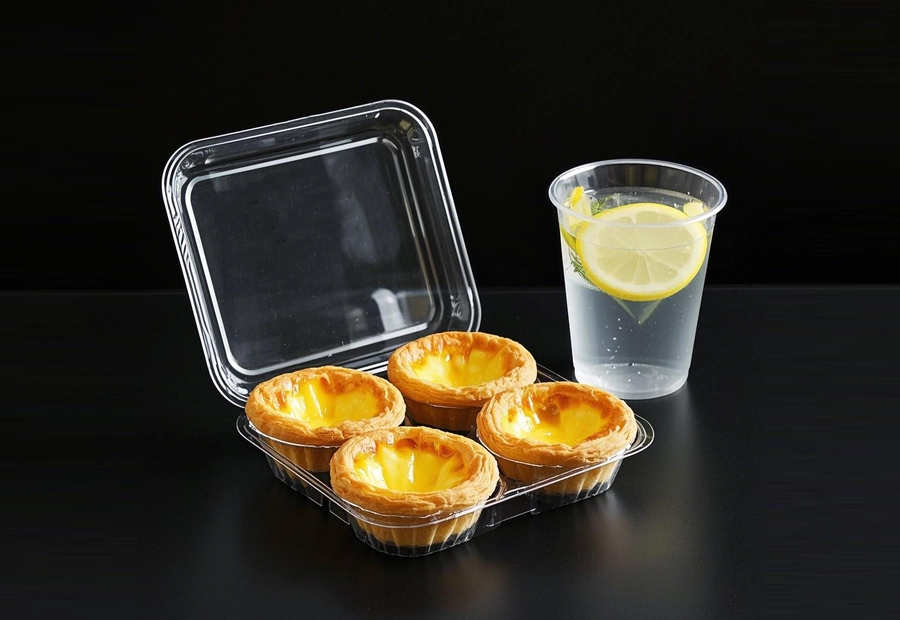 Square PET Plastic Food Packaging Box