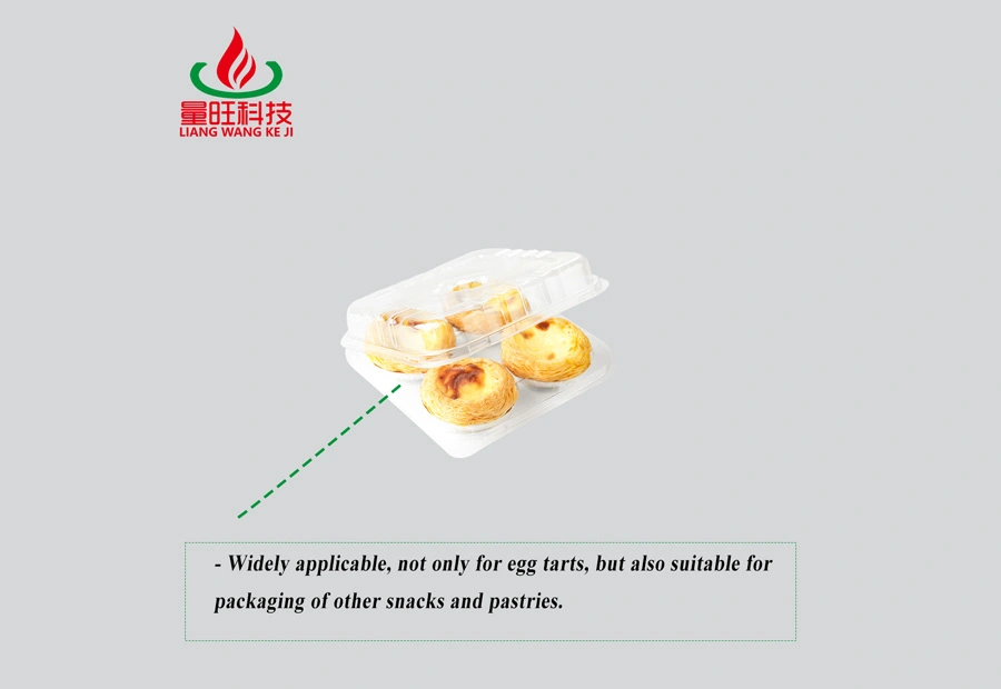 4 Compartments Egg Tart Transparent Plastic Box