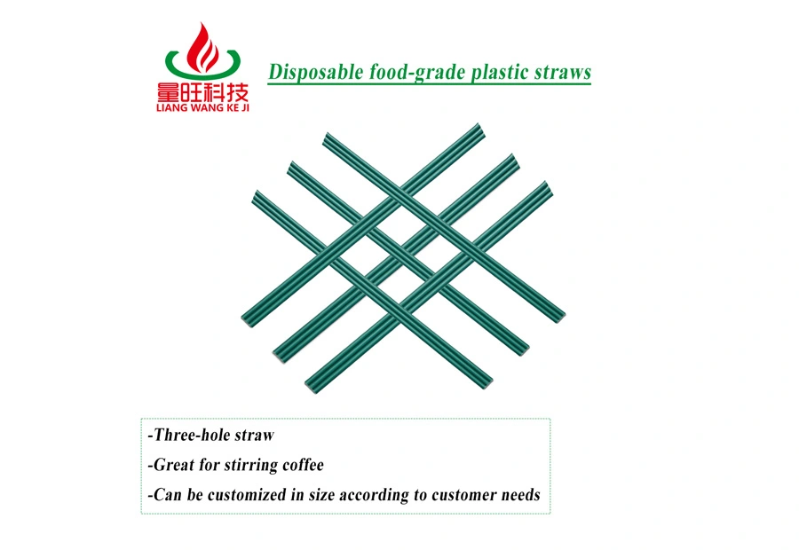 Degradable PLA Three-Hole Coffee Straw