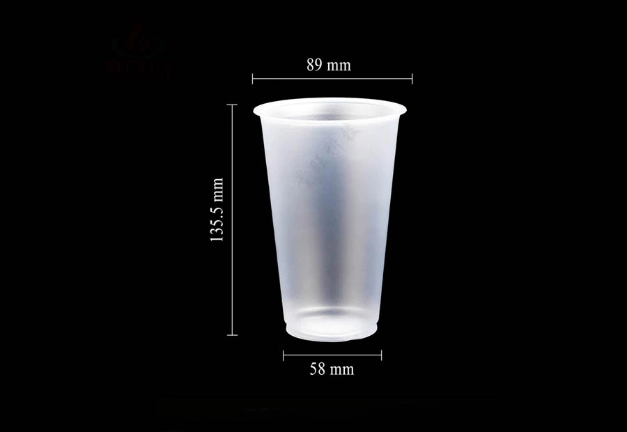 500ml PP disposable frosted plastic cup