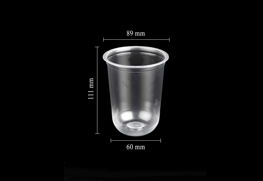 U-shape pp milkshake ice cream cup